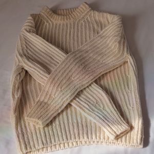 🌸 4/$10 Elizabeth and James Plaited Striped Crewneck Sweater Small